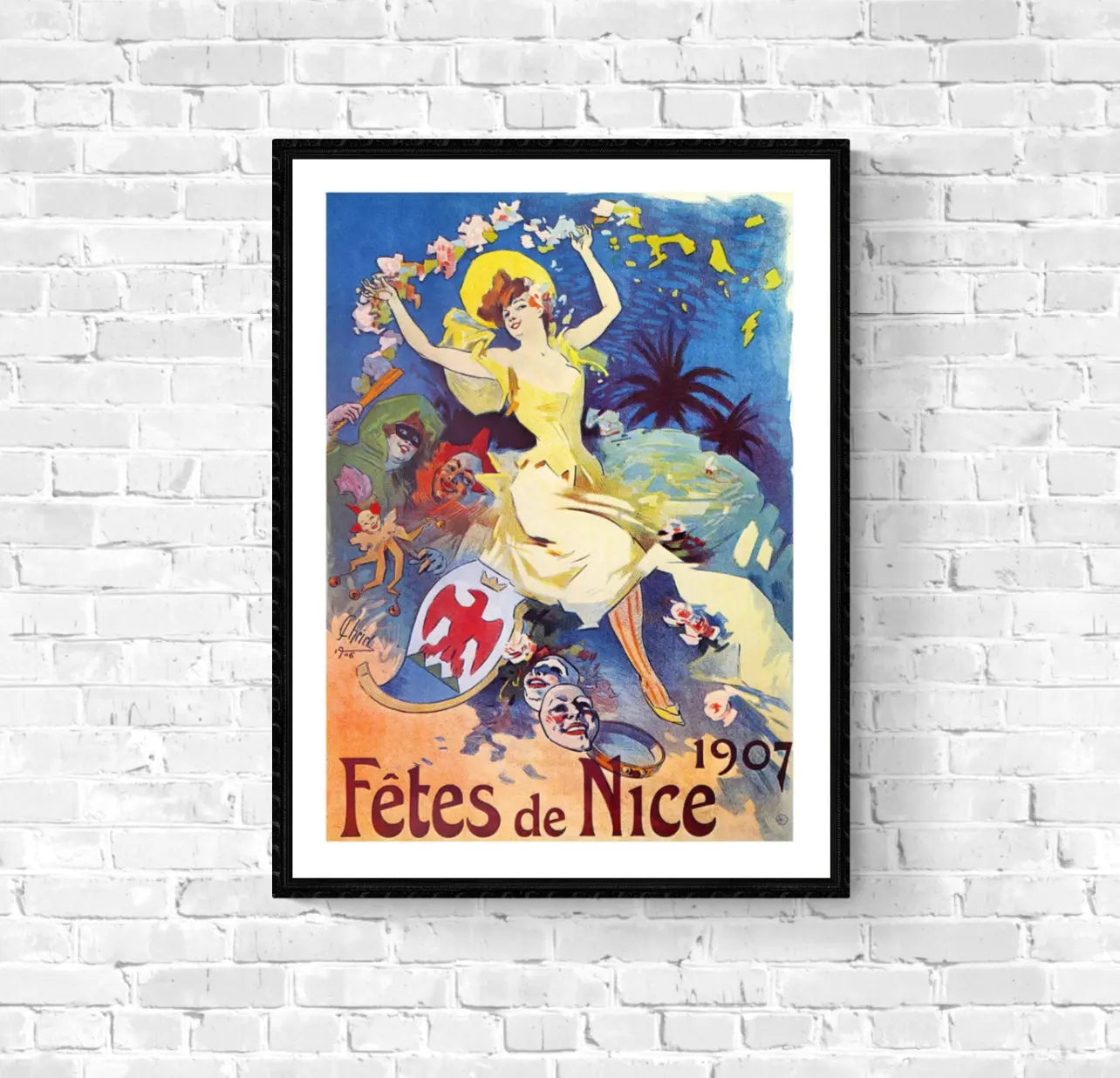 Fête de Nice 1907 affichevintagefrance