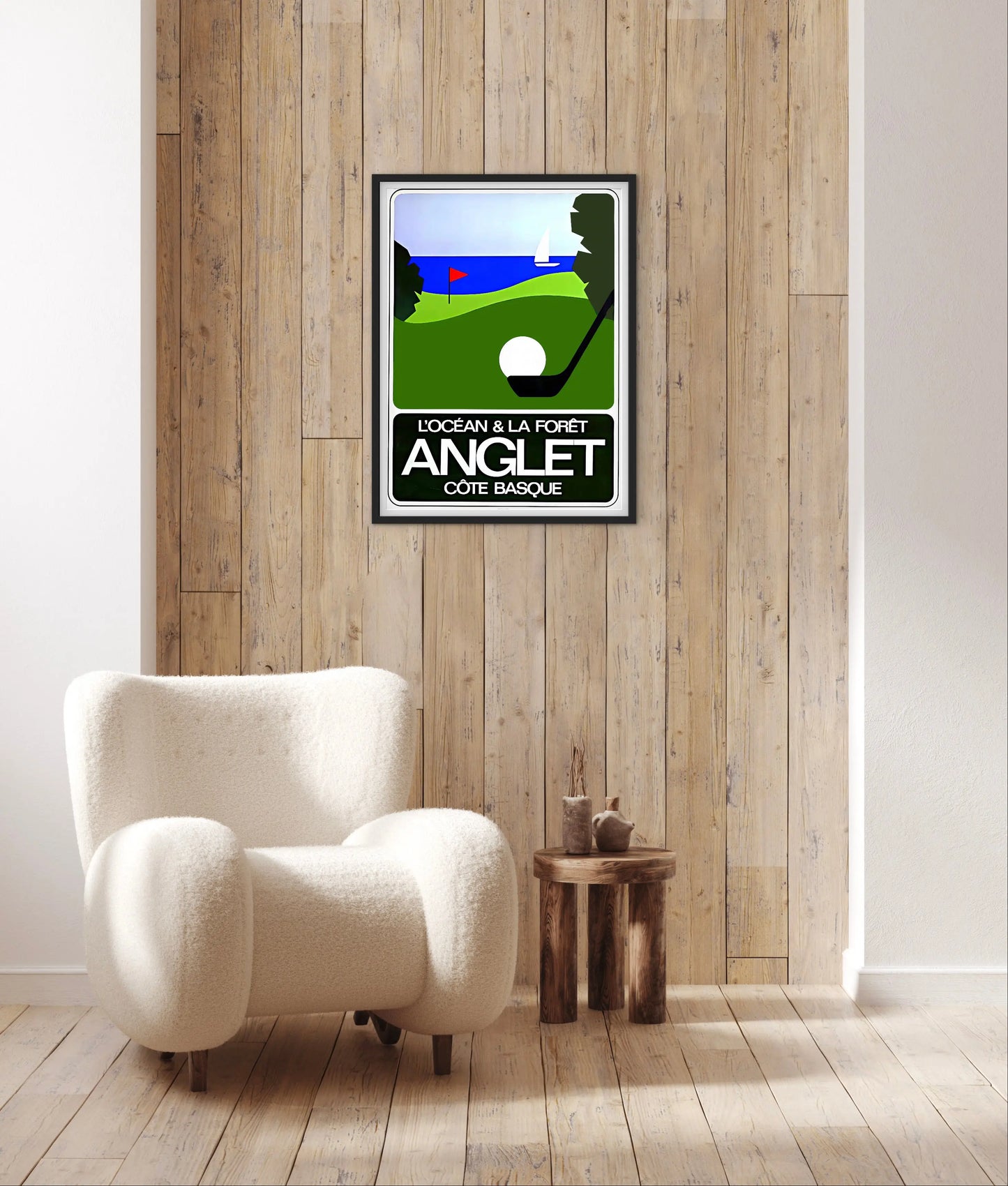 Affiche Anglet « l’océan & la forêt » côte basque affichevintagefrance