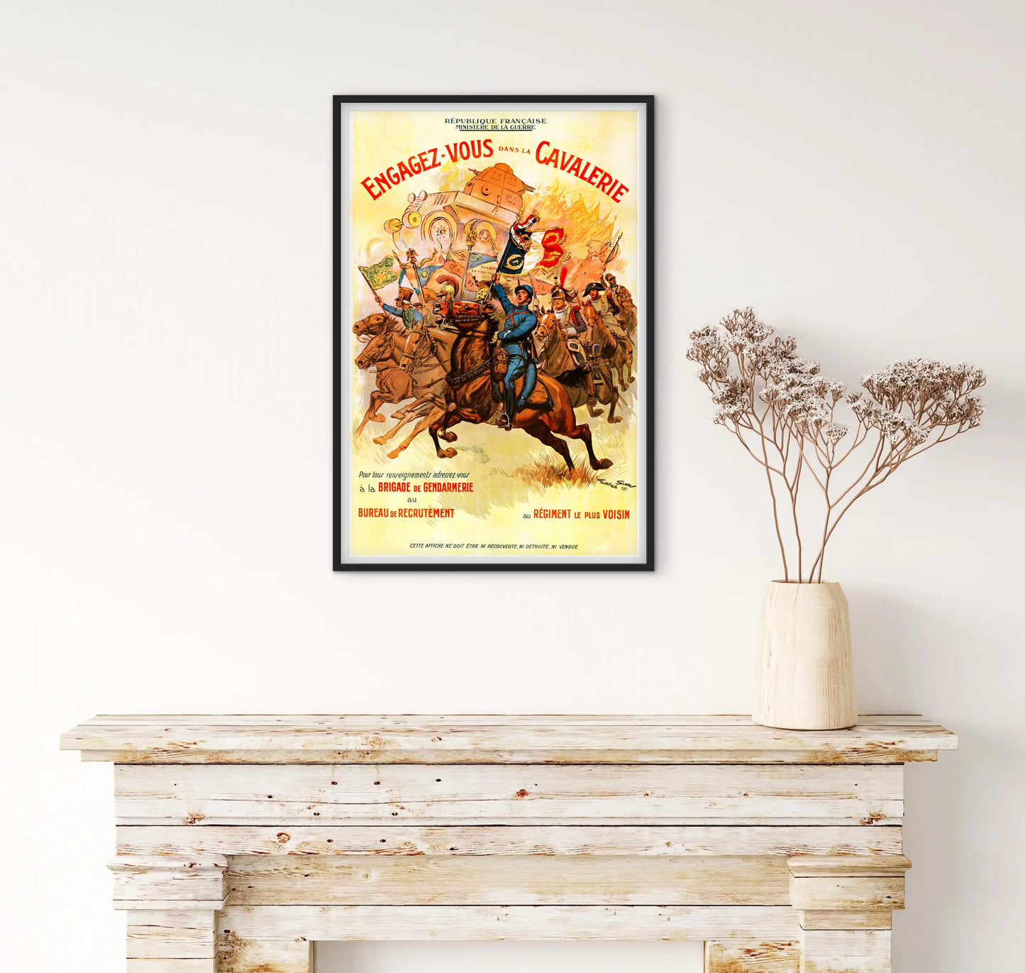 Affiche Engagez vous dans la Cavalerie affichevintagefrance