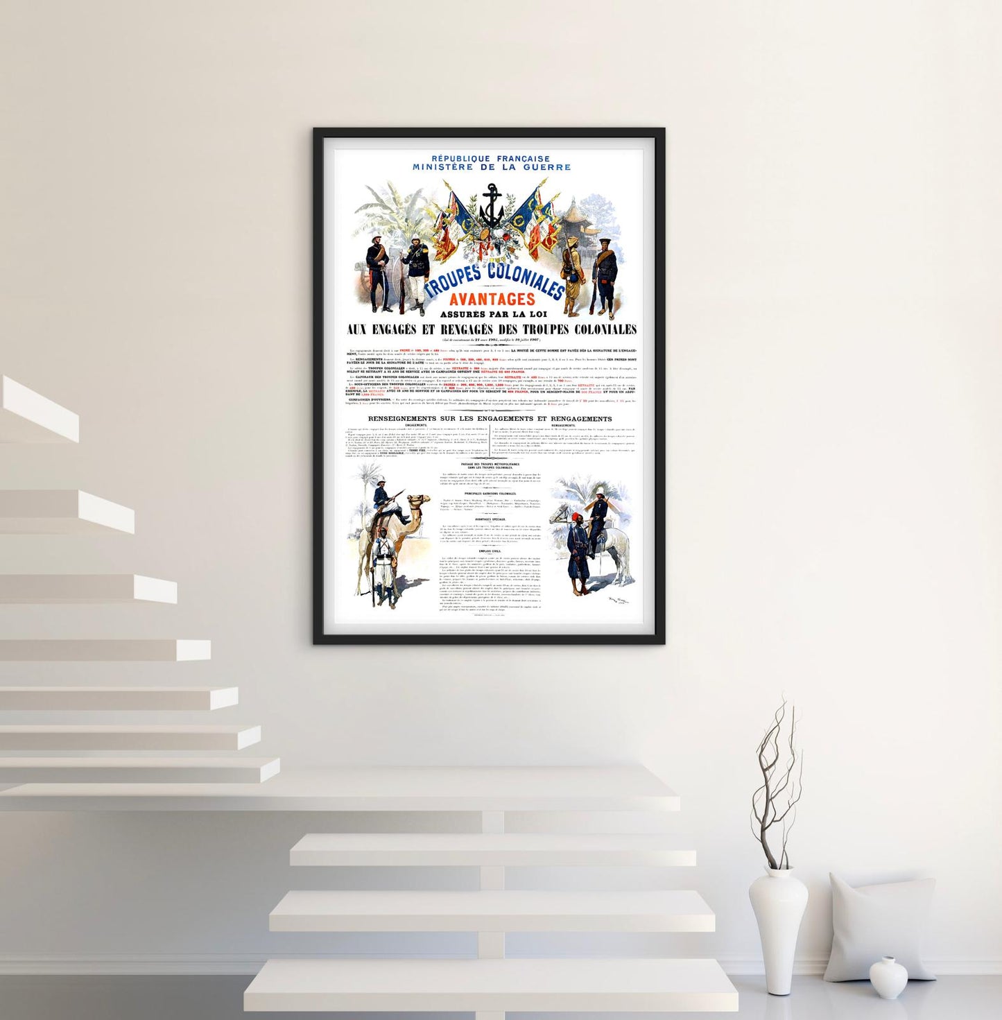 Affiche troupes Coloniales Avantages