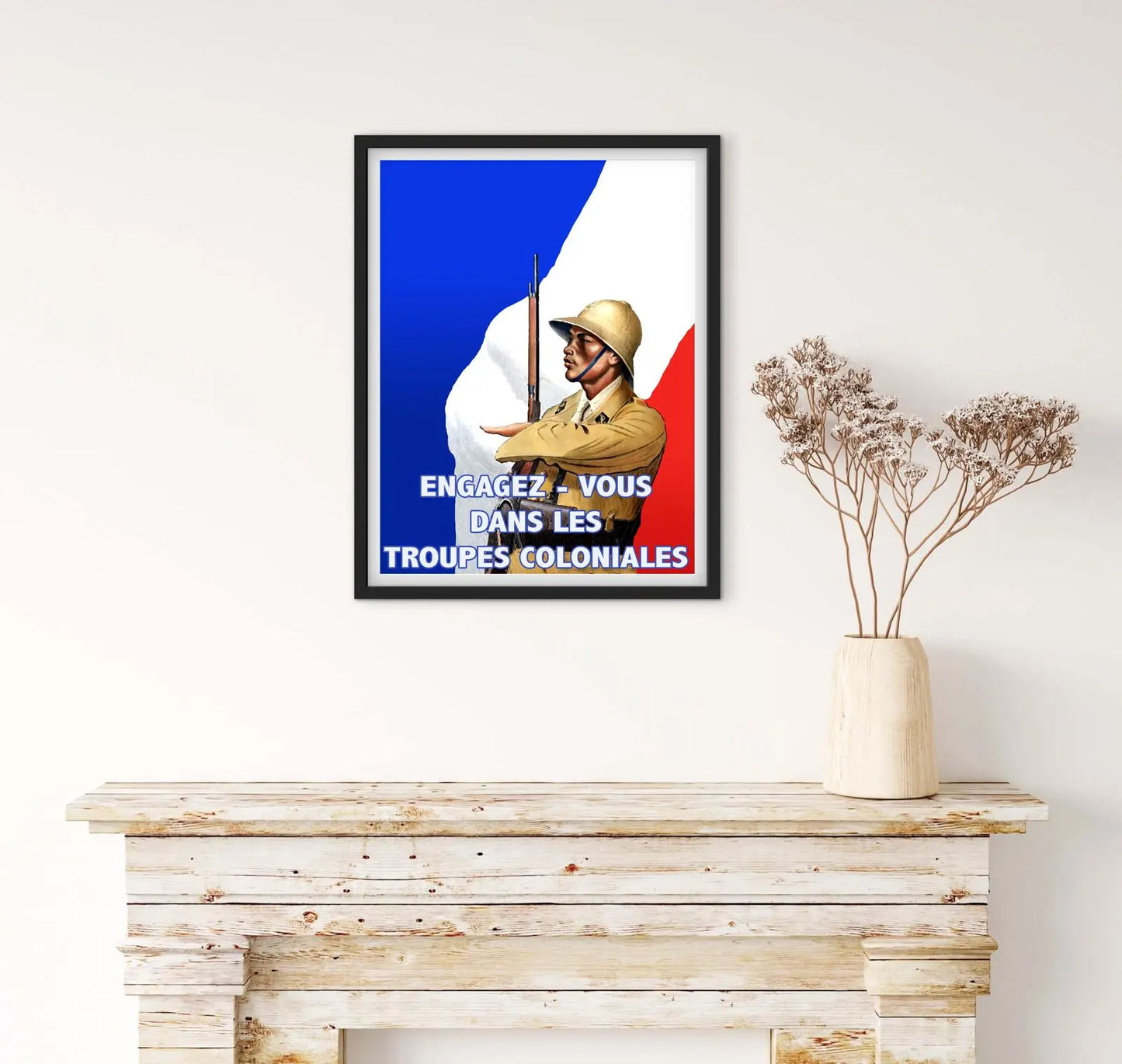 Affiche troupes Coloniales recrutement engagez vous affichevintagefrance