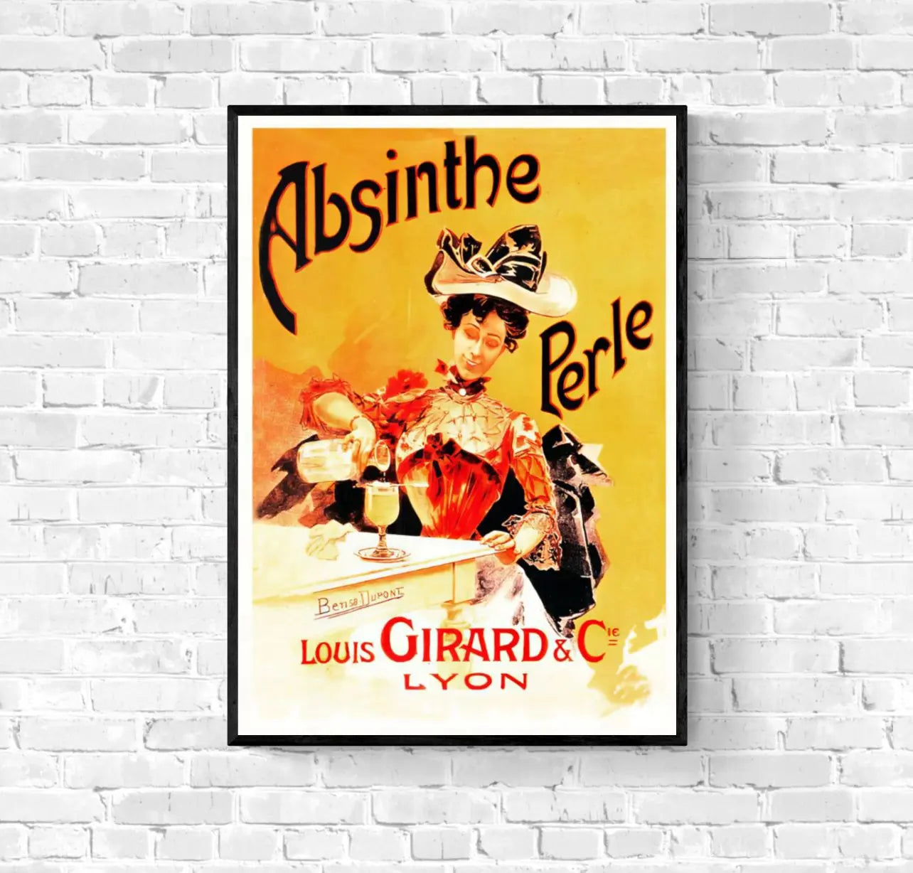 Affiche Absinthe Perle Lyon affichevintagefrance