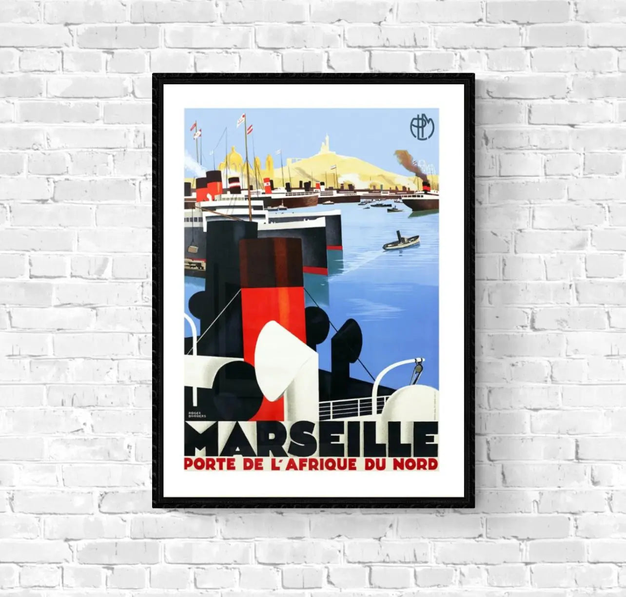 Affiche Marseille porte Afrique du Nord affichevintagefrance