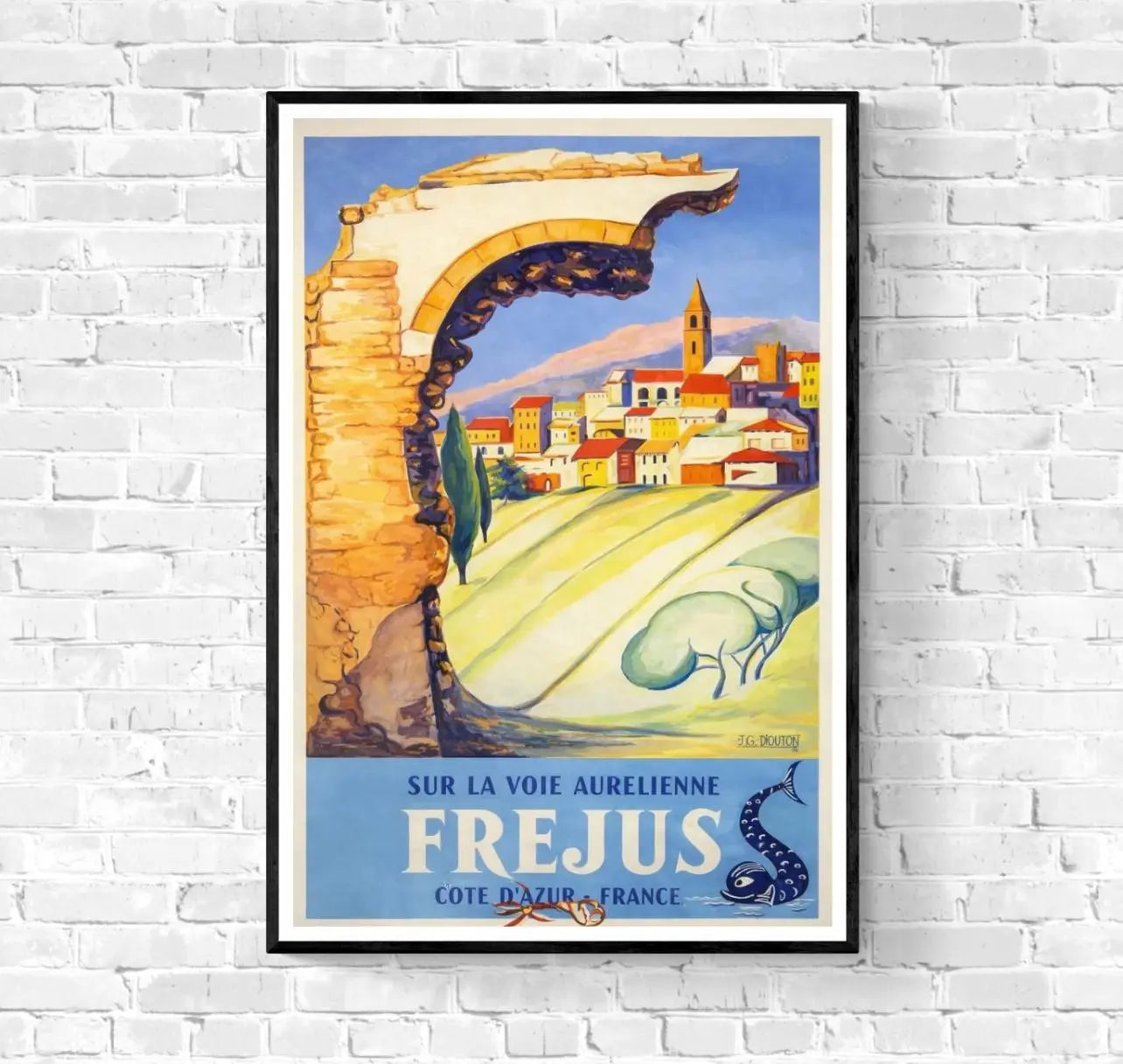 Affiche Frejus cote d'Azur affichevintagefrance