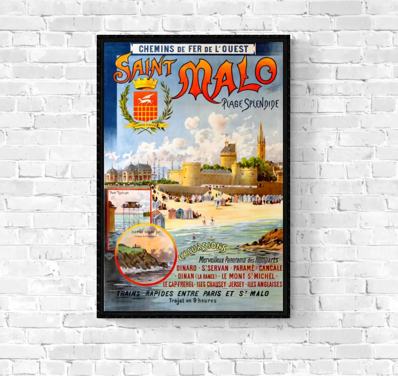 Affiche Saint Malo Bretagne affichevintagefrance