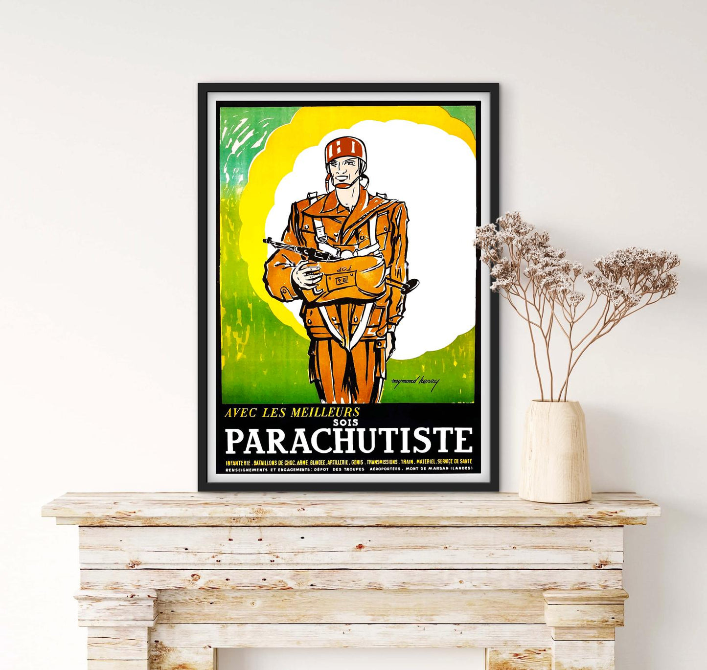 Affiche militaire sois parachutiste affichevintagefrance
