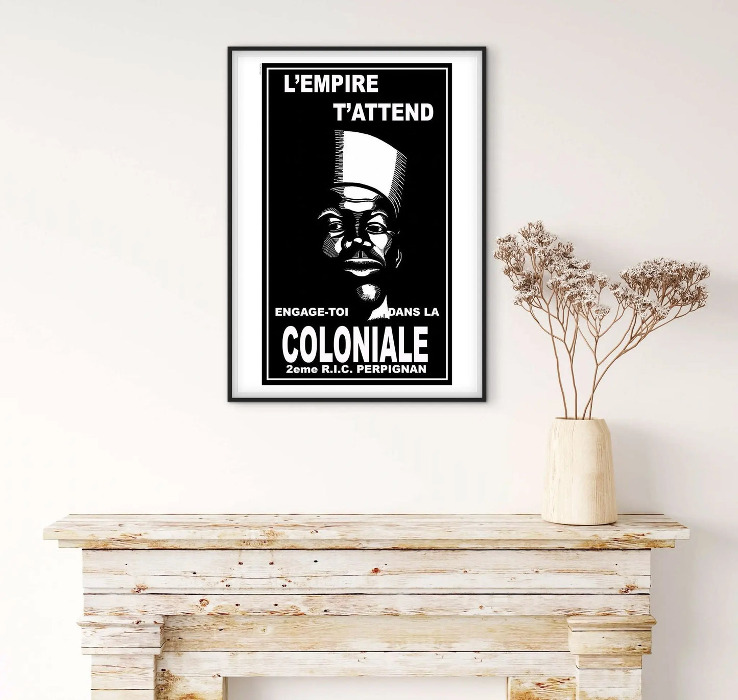 Affiche recrutement troupes coloniales affichevintagefrance