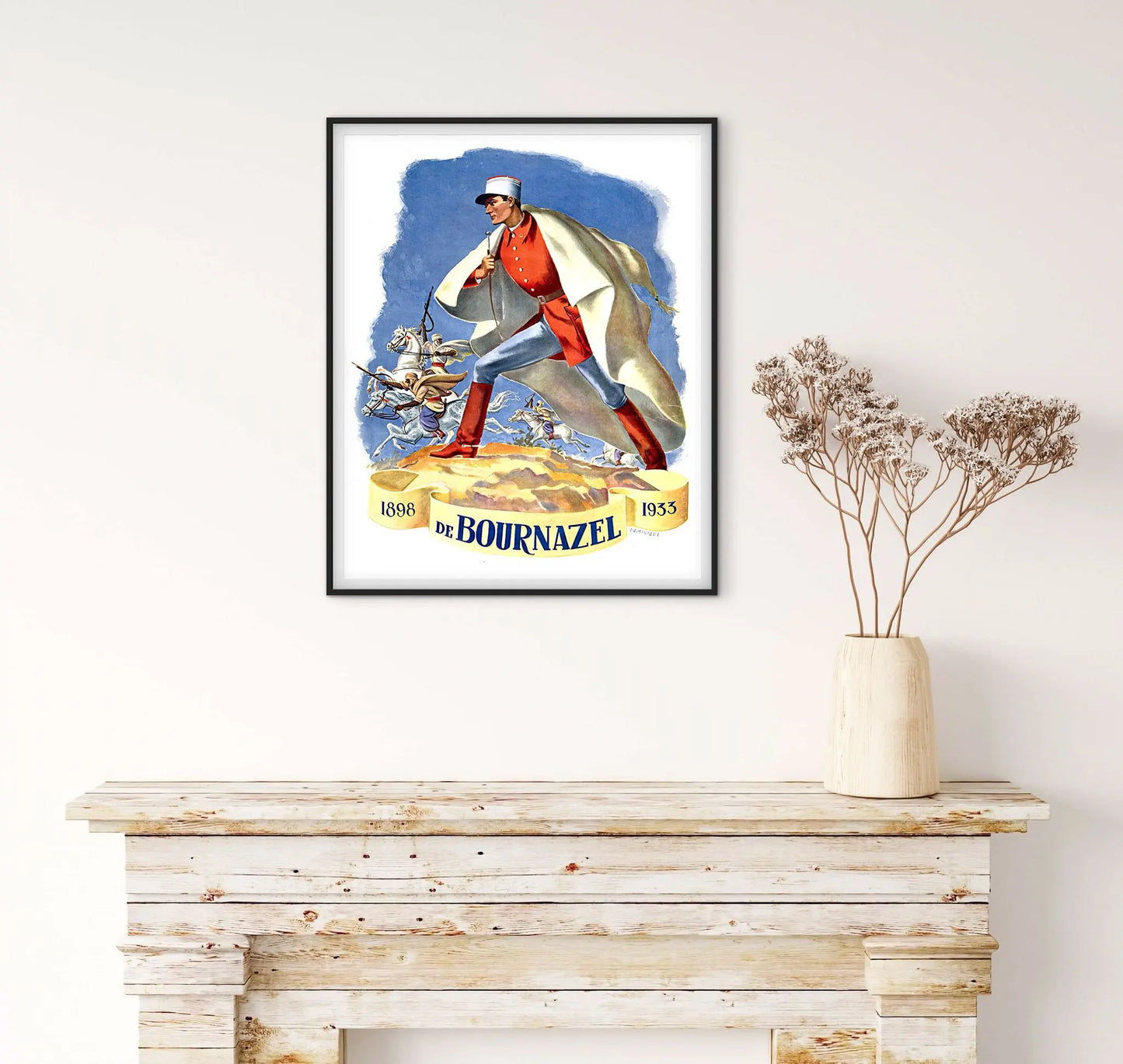 Affiche Henri De Bournazel militaire affichevintagefrance