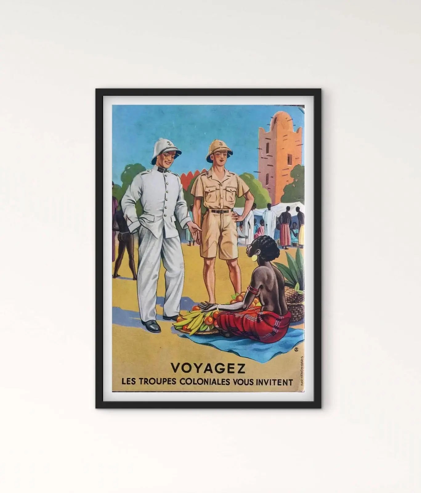 Affiche troupes Coloniales voyagez affichevintagefrance