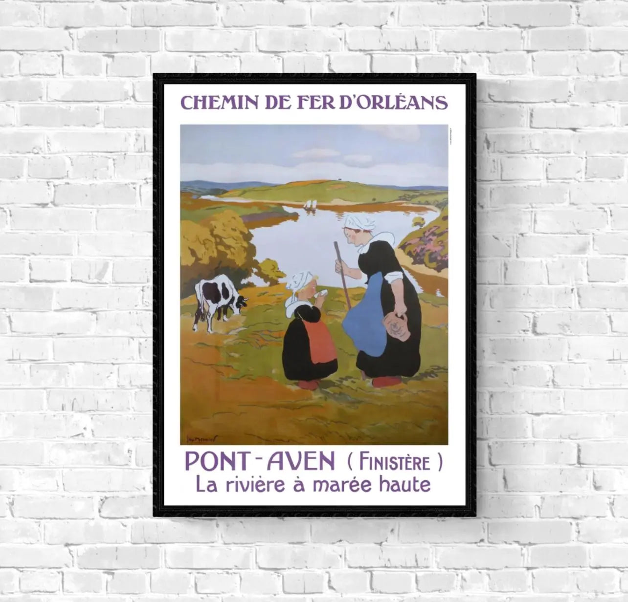 Affiche Pont-Aven Bretagne affichevintagefrance