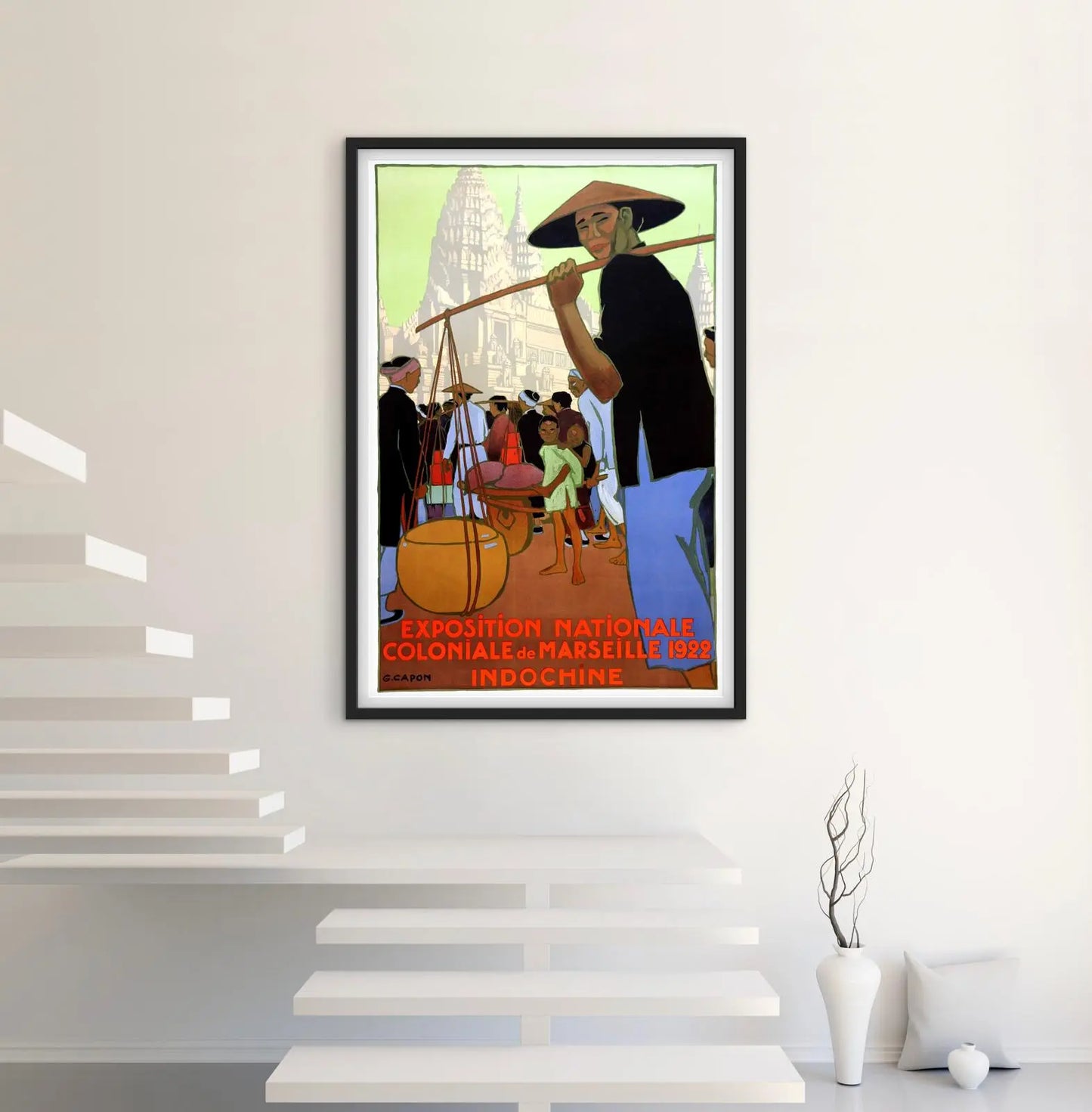Affiche Indochine exposition coloniale Marseille 1922 affichevintagefrance