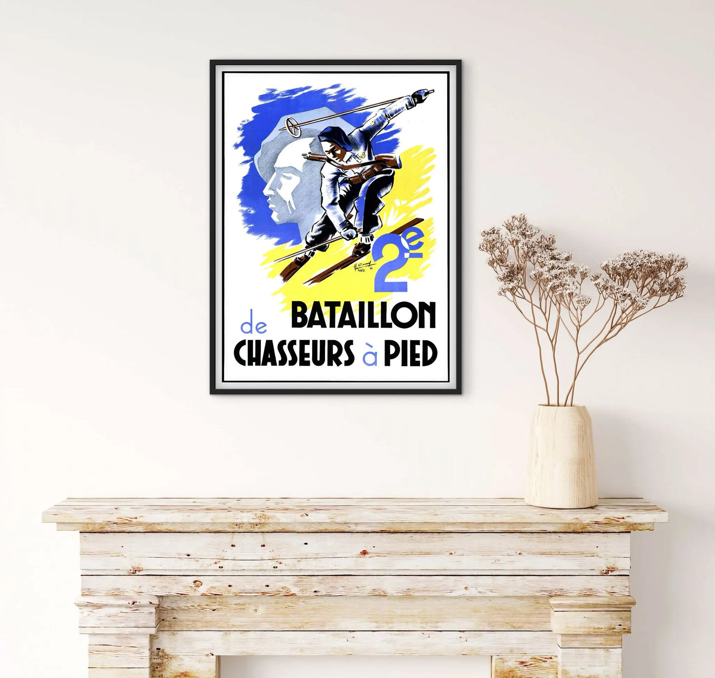 Affiche 2e bataillon de chasseurs à pied affichevintagefrance