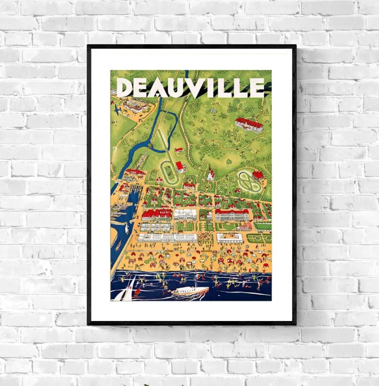 Affiche Deauville Normandie affichevintagefrance