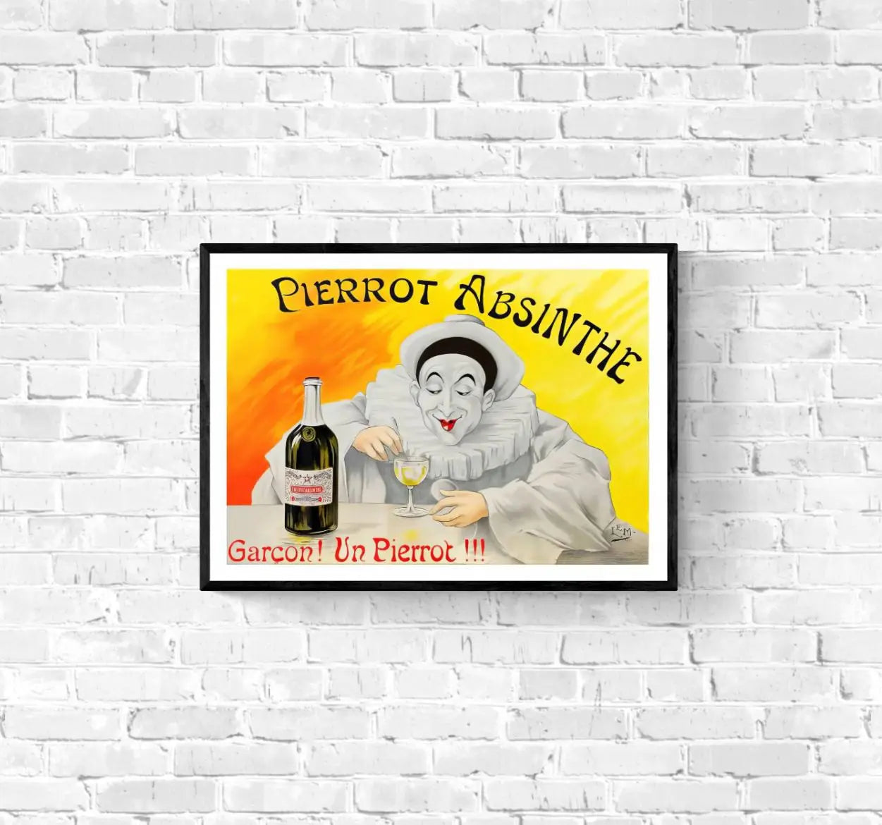 Affiche Absinthe Pierrot affichevintagefrance