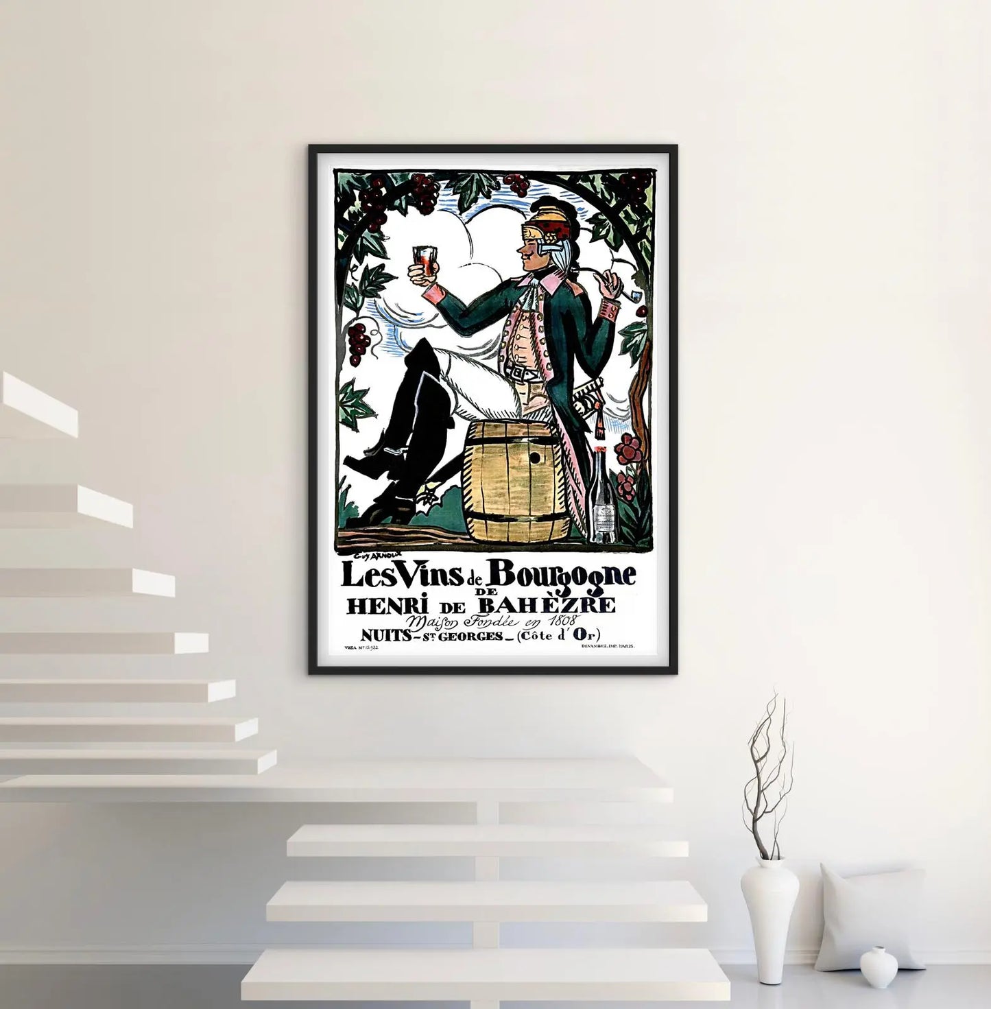 Affiche Vins de Bourgogne affichevintagefrance