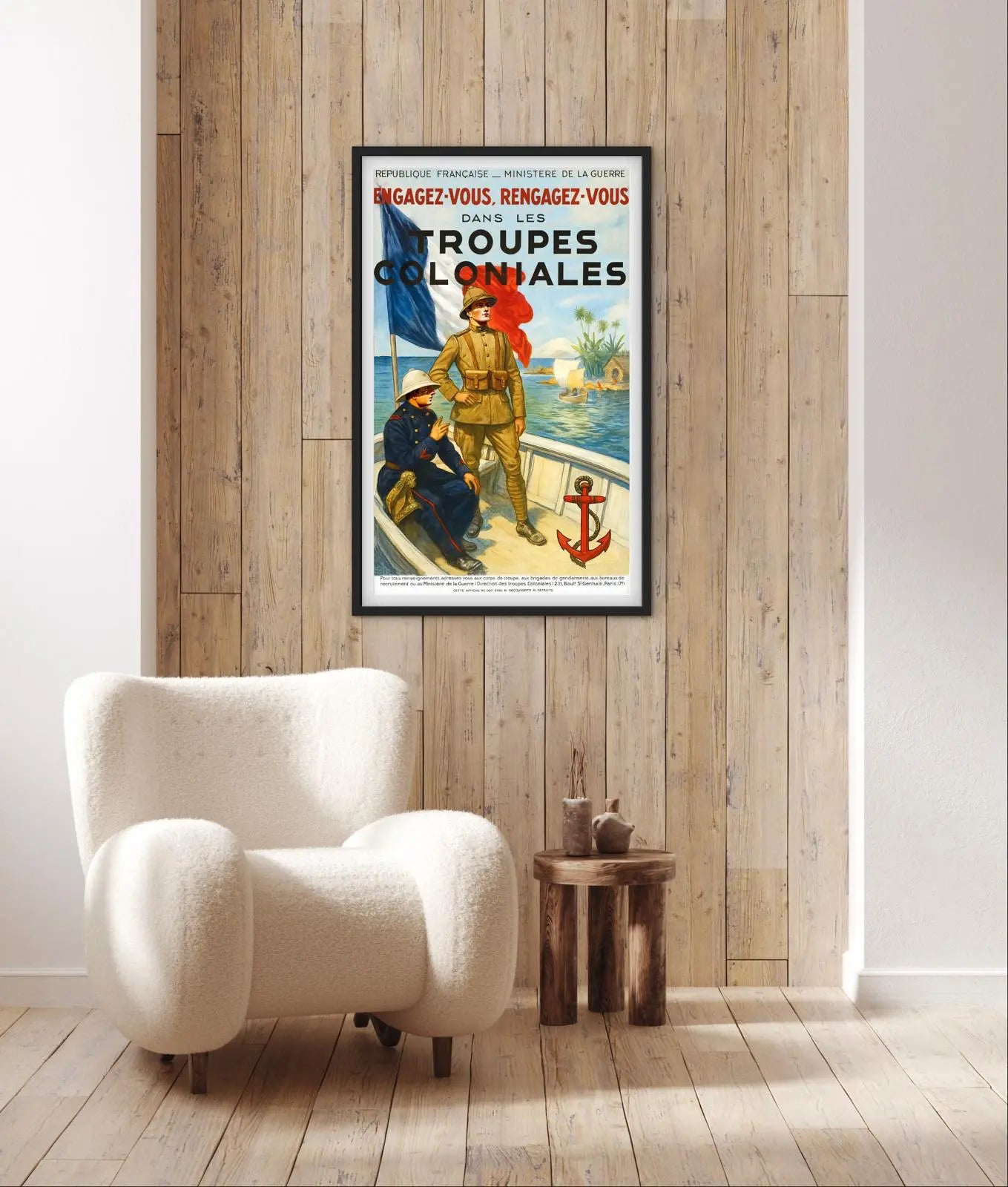 Affiche troupes Coloniales recrutement affichevintagefrance