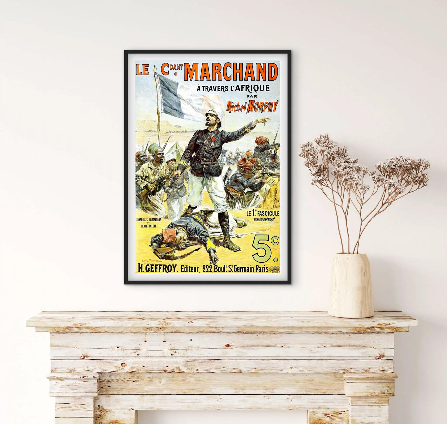 Affiche Commandant Marchand à travers l'Afrique affichevintagefrance