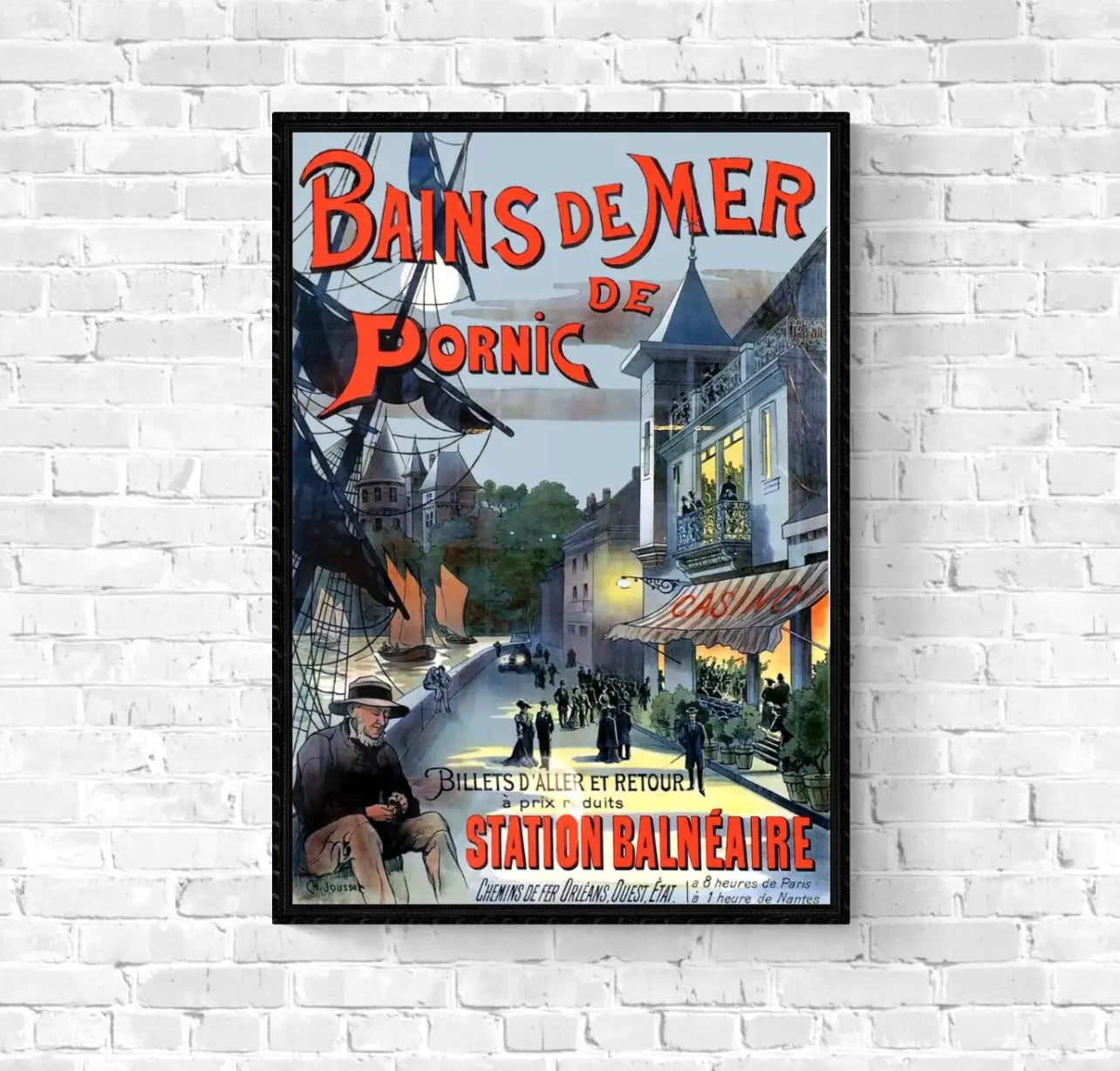 Affiche Pornic Bretagne affichevintagefrance