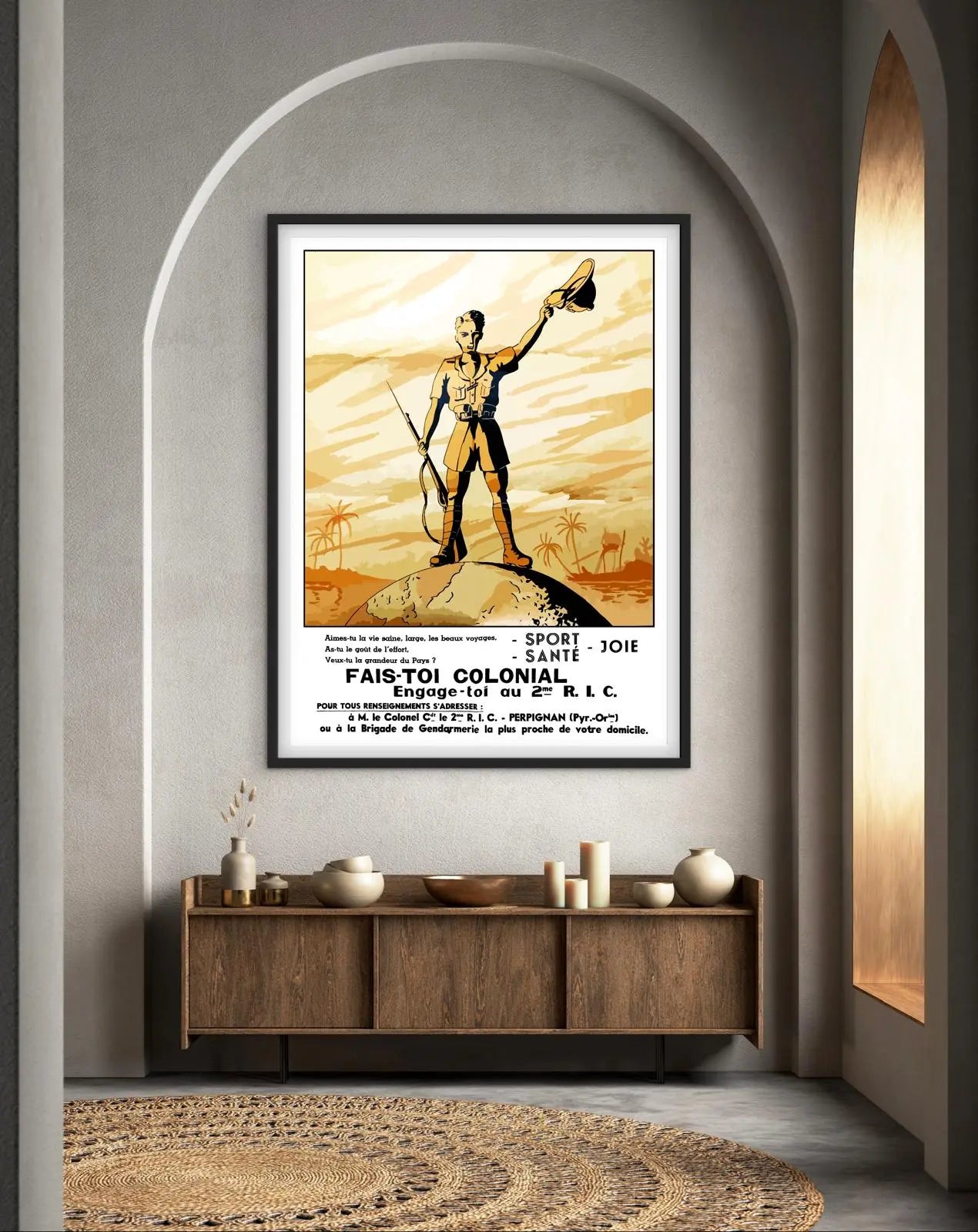 Affiche recrutement troupes coloniales affichevintagefrance