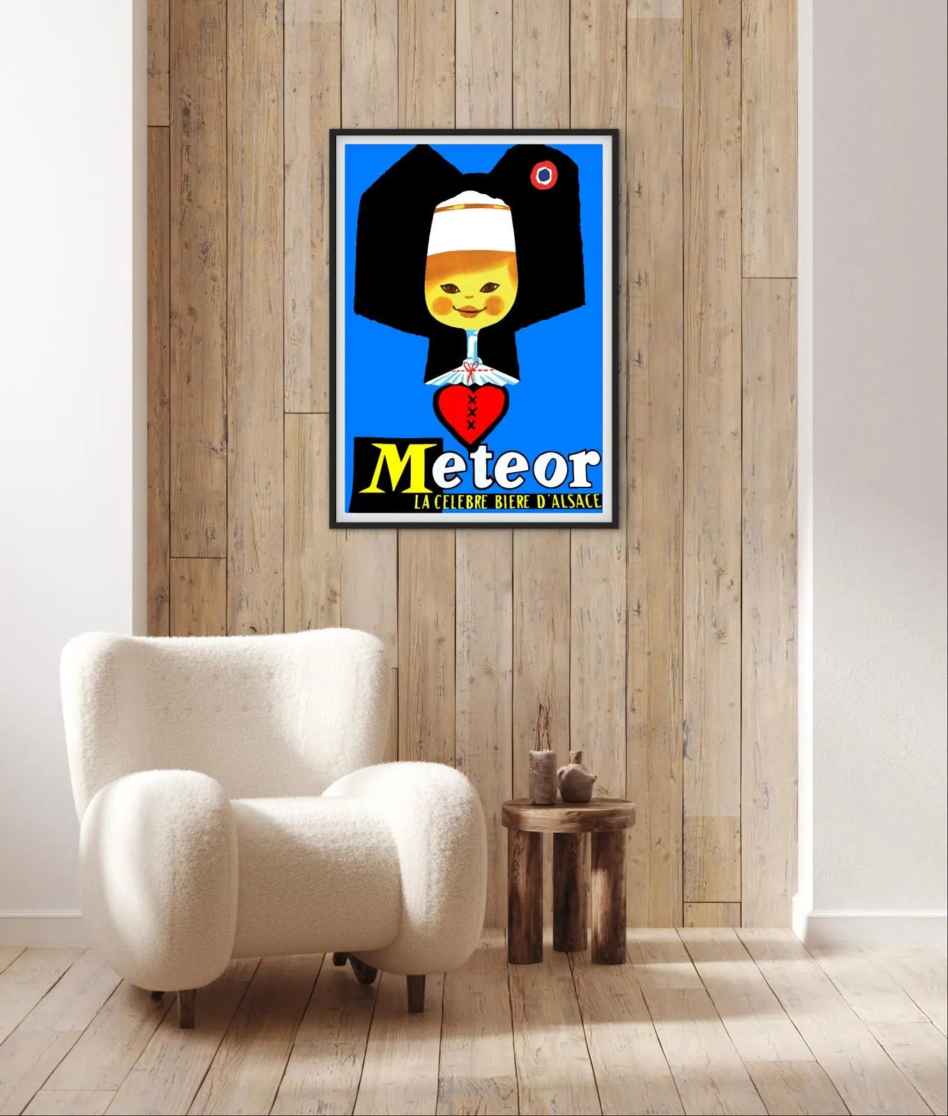 Affiche Bière Meteor Alsace affichevintagefrance