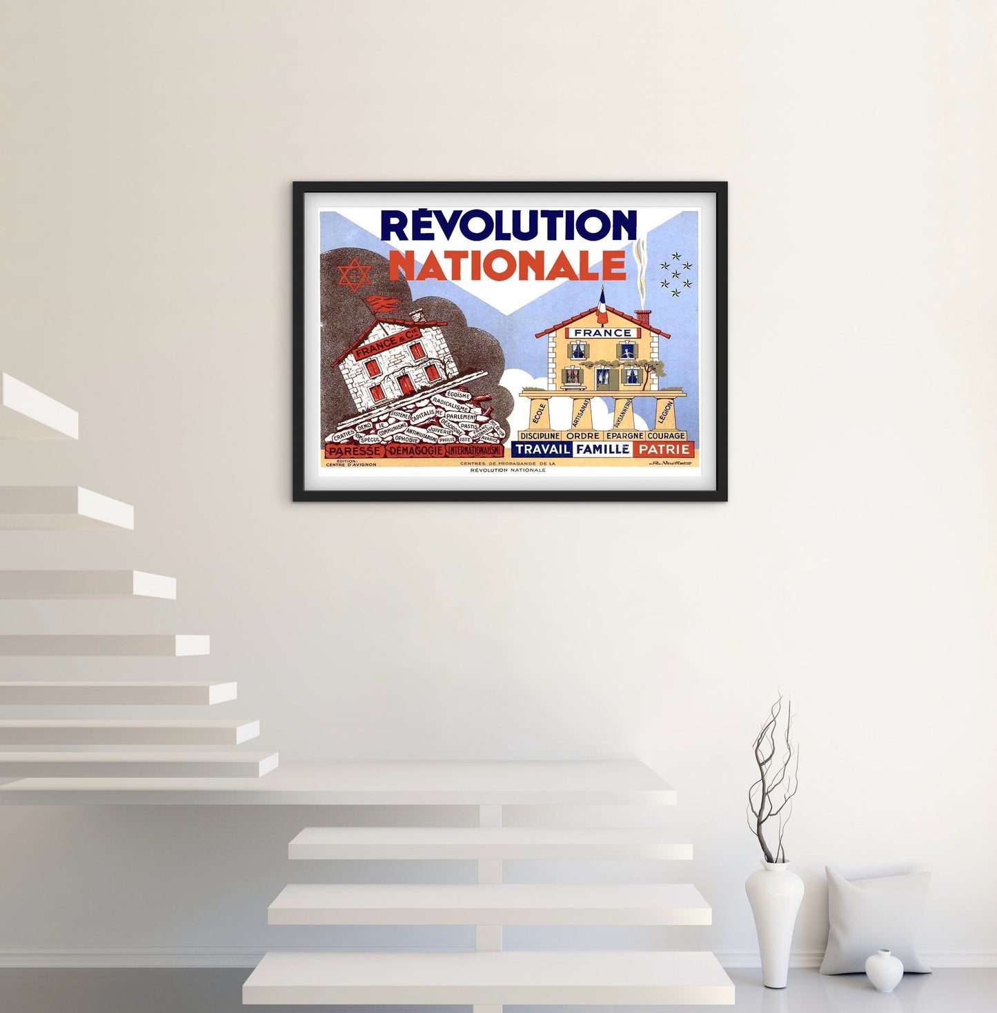 Affiche centre de propagande de la révolution nationale travail famille patrie affichevintagefrance
