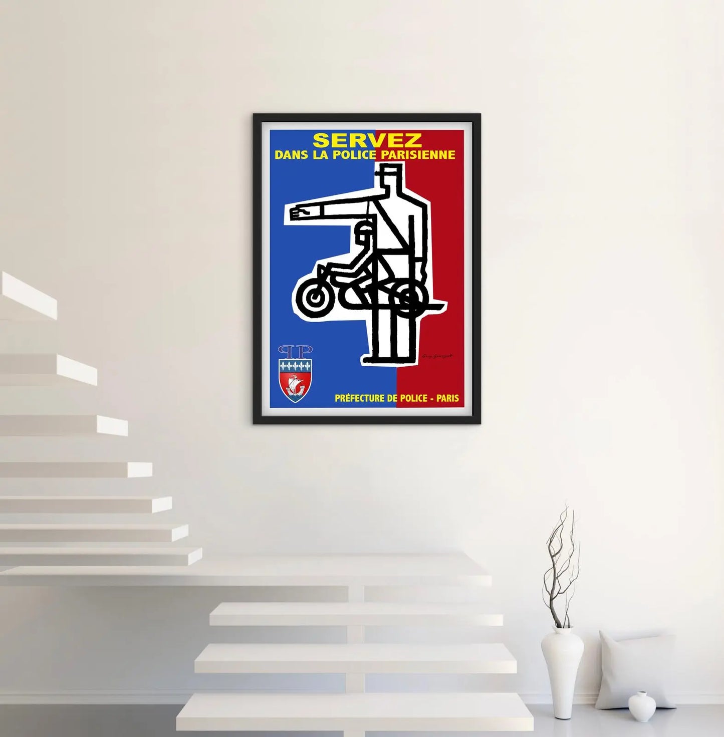 Affiche Police Paris recrutement affichevintagefrance