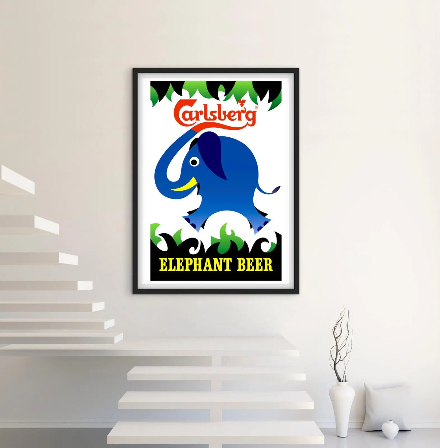 Affiche Bière Carlsberg éléphant affichevintagefrance