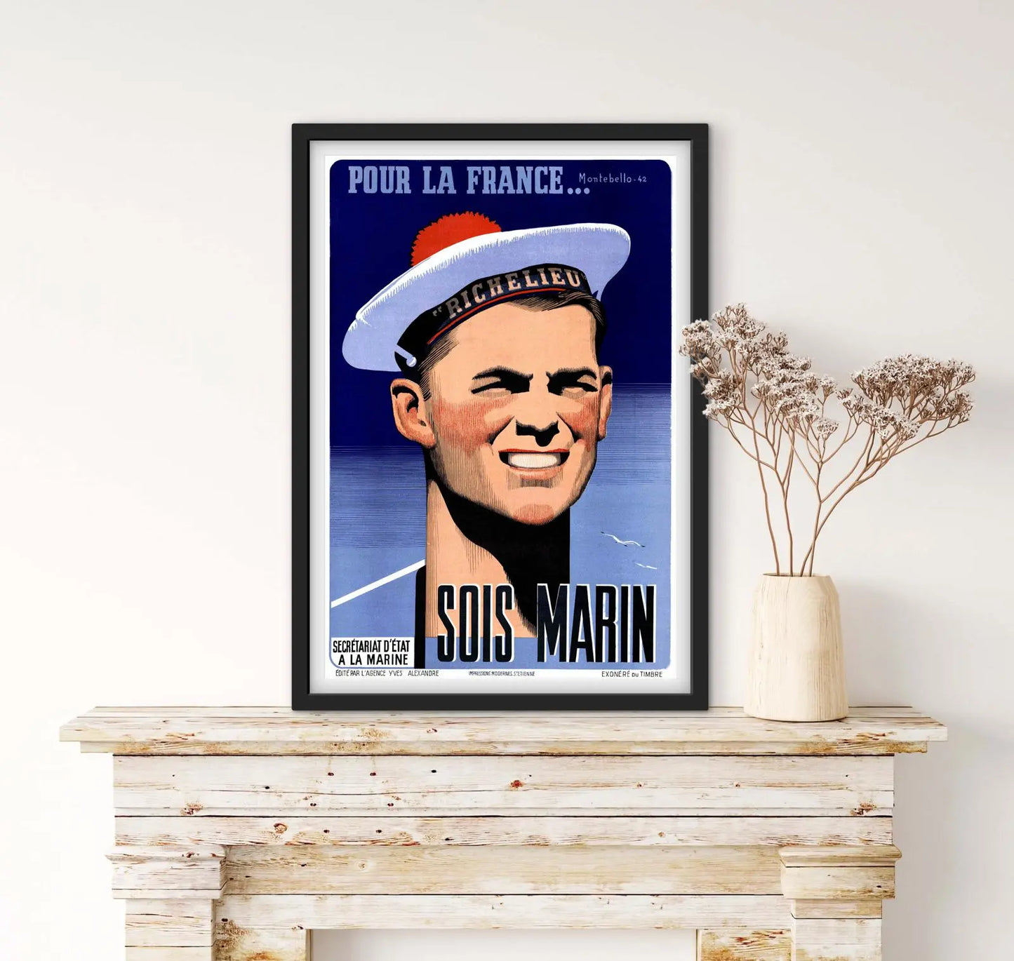 Affiche Marine Nationale sois marin recrutement affichevintagefrance