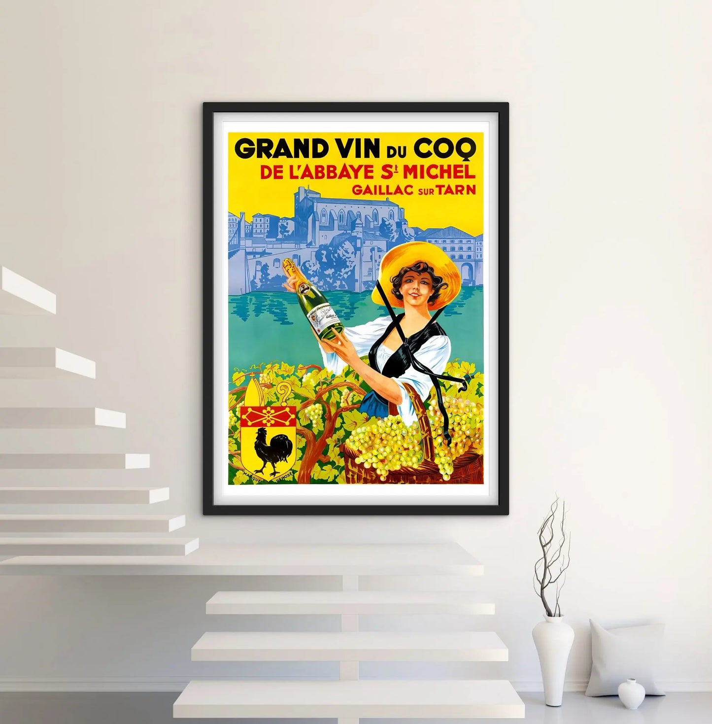 Affiche Vin du coq Gaillac affichevintagefrance