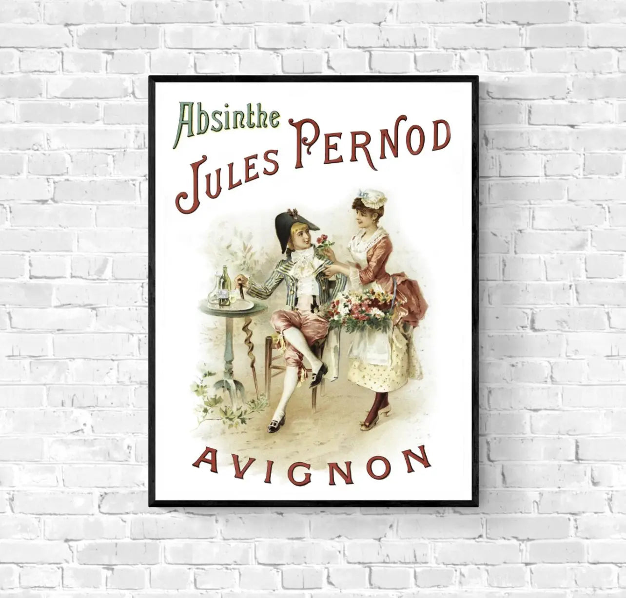 Affiche Absinthe Jules Pernod Avignon affichevintagefrance