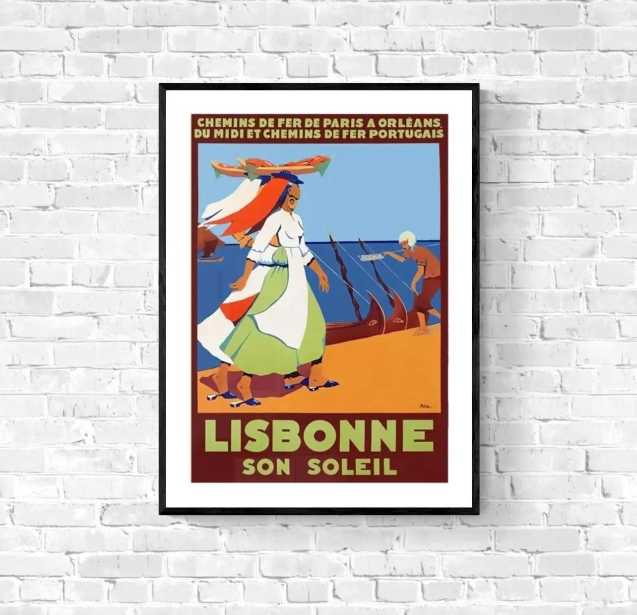 Affiche Lisbonne Portugal affichevintagefrance