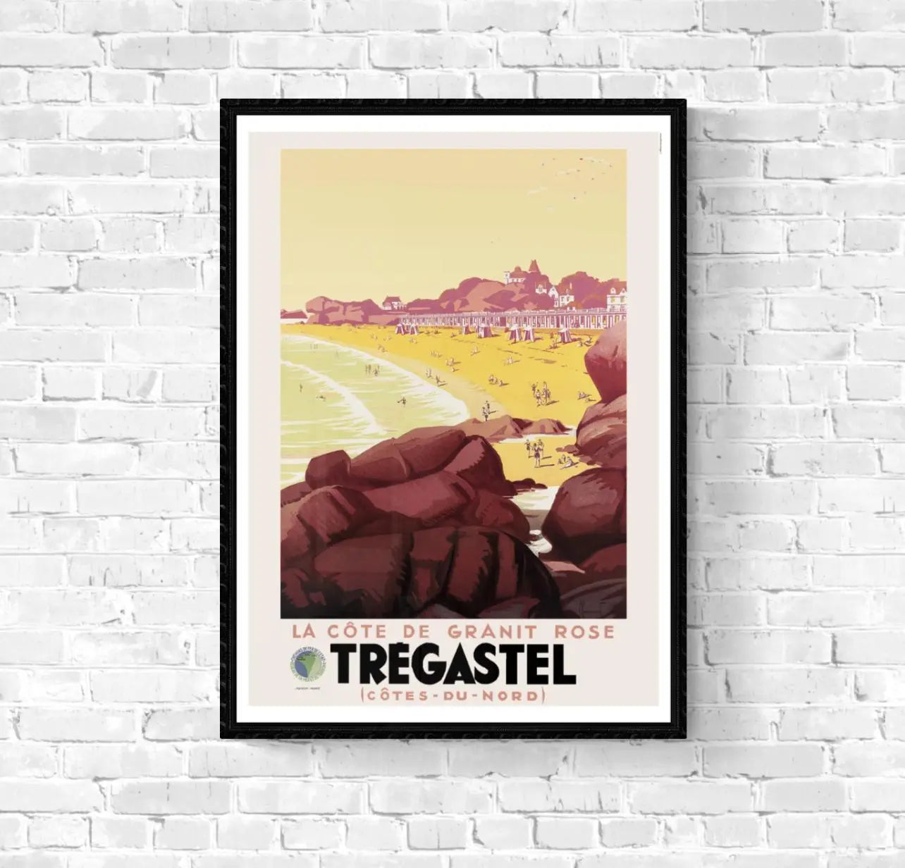 Affiche Trégastel Bretagne affichevintagefrance