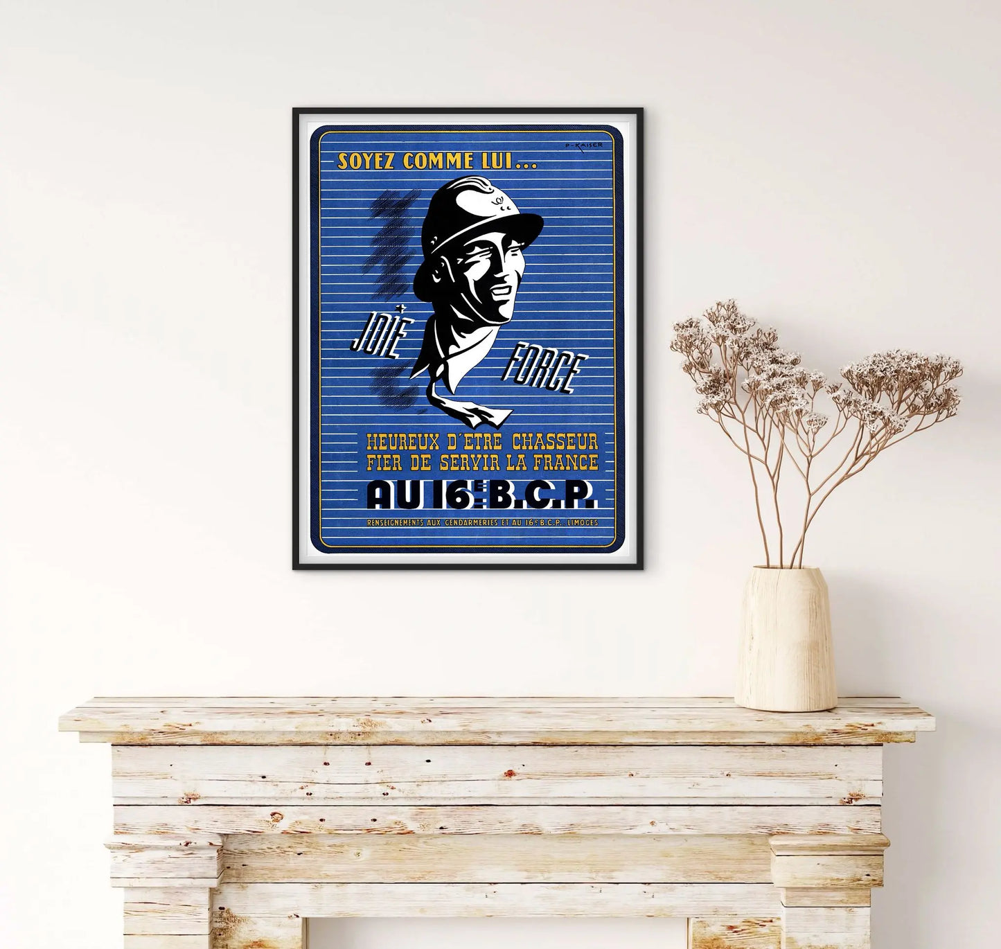 Affiche 16e bataillon de chasseurs à pied affichevintagefrance