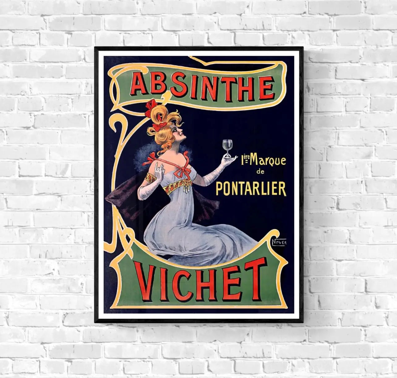 Affiche Absinthe Vichet Pontarlier affichevintagefrance