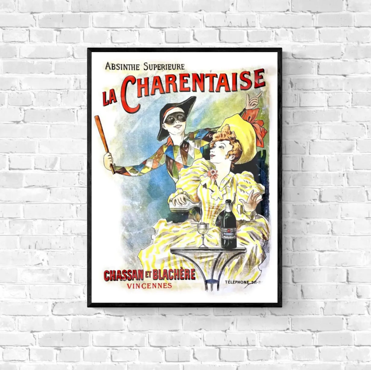 Affiche Absinthe Charentaise Vincennes affichevintagefrance