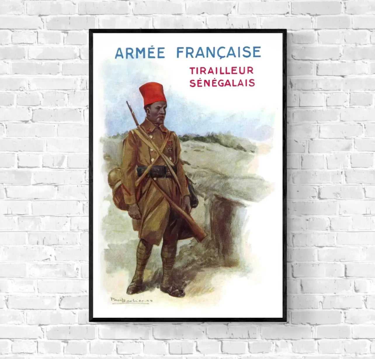 Affiche armée française Tirailleur Sénégalais affichevintagefrance