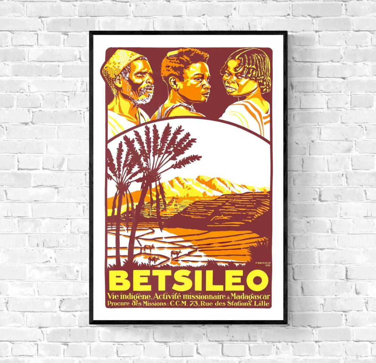 Affiche Betsileo Madagascar affichevintagefrance