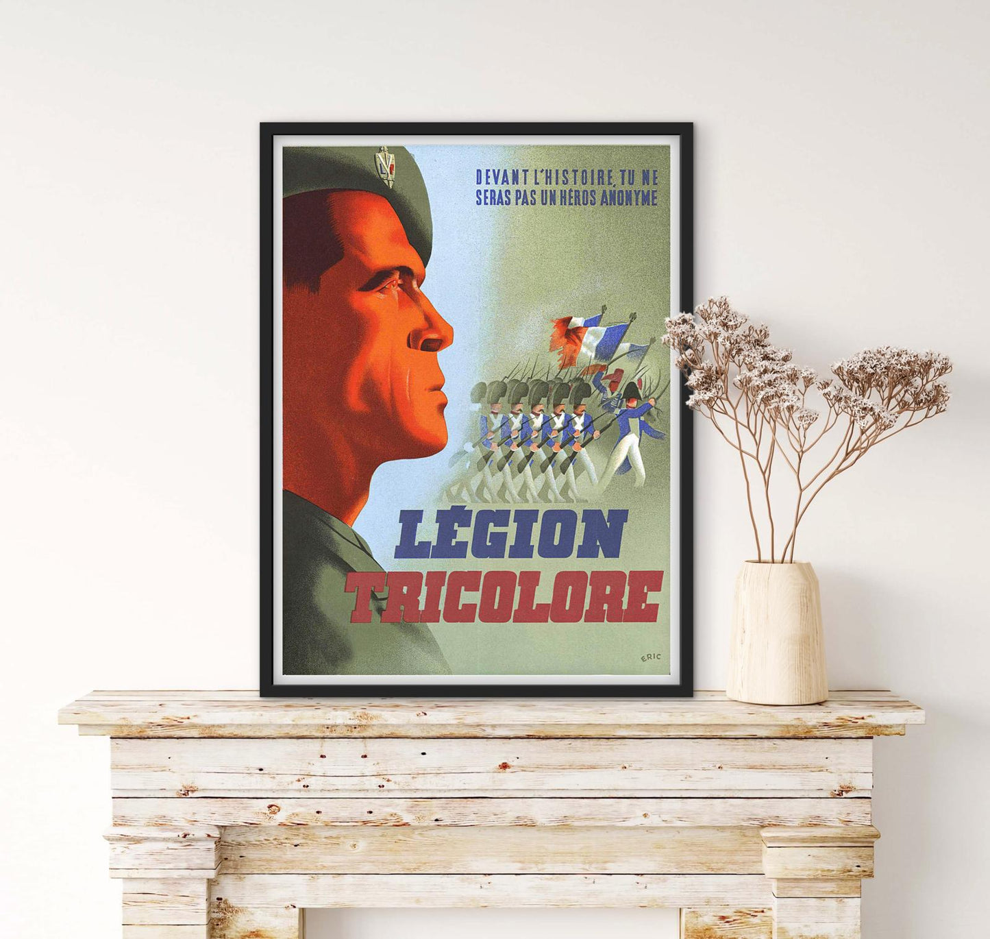 Affiche militaire Légion étrangère tricolore affichevintagefrance