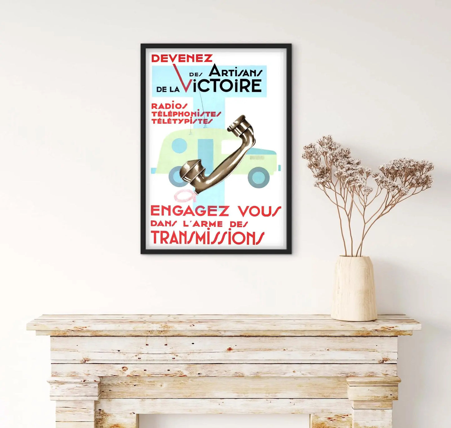 Affiche recrutement militaire engagez vous transmissions affichevintagefrance