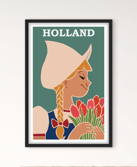 Affiche Holland « Pays bas » - affichevintagefrance