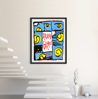 Affiche Tennis Roland Garros 1988