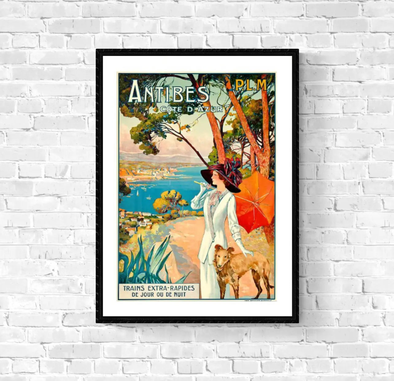 Affiche Antibes Côte d’Azur PLM affichevintagefrance