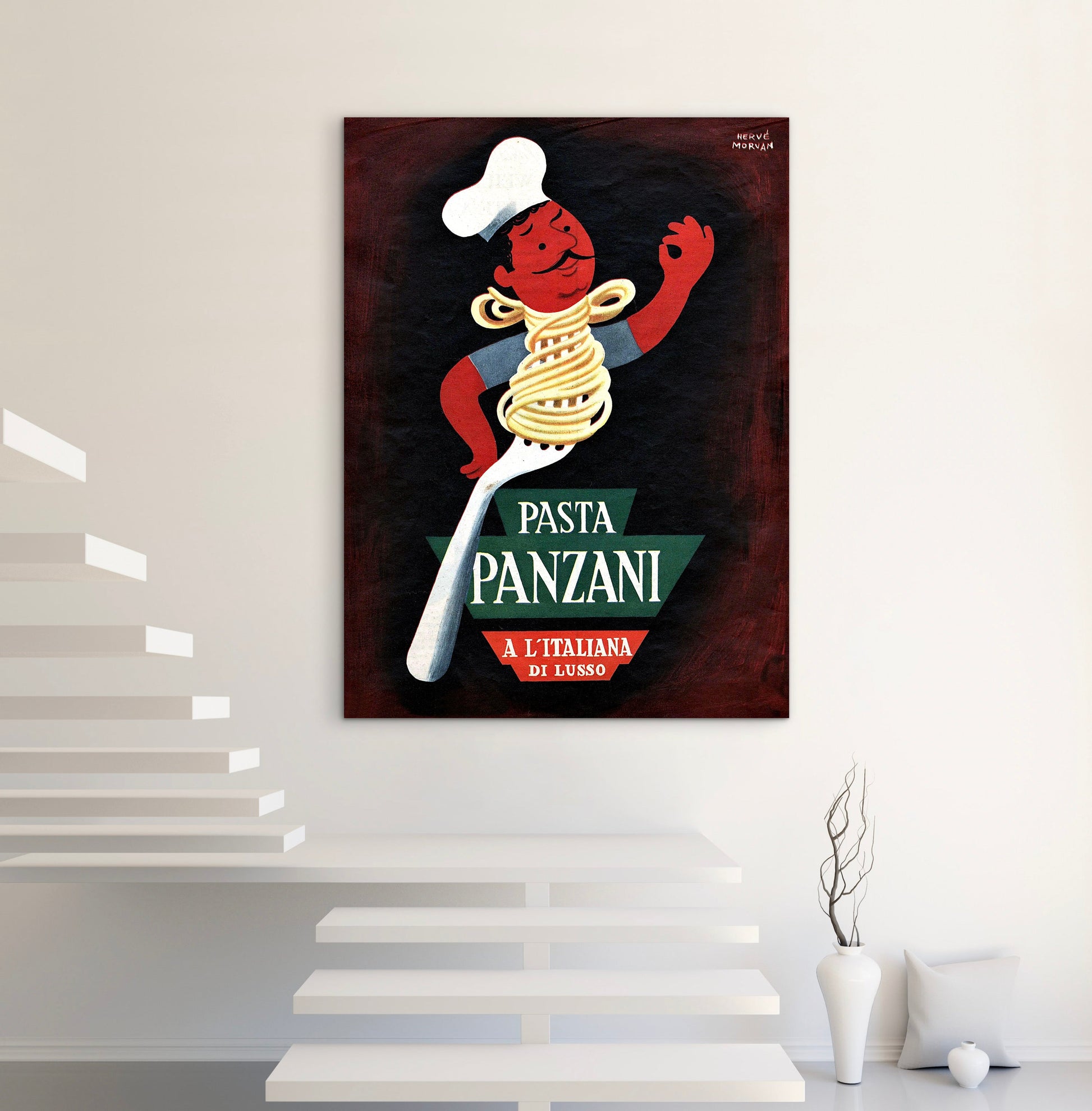 Affiche Pasta Panzani à l’Italiana di Lussso pâte Panzani Pub affichevintagefrance