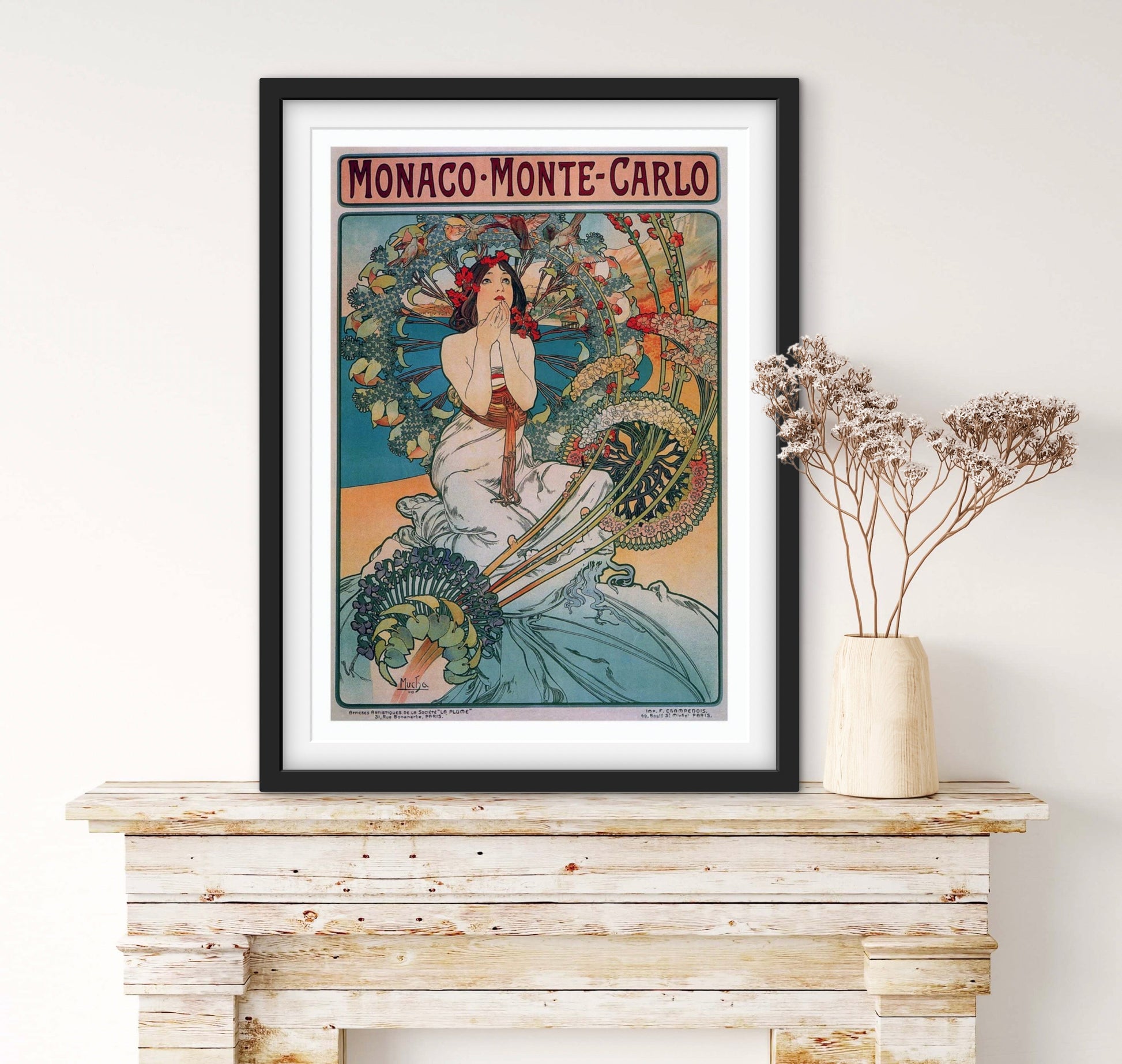 Affiche Monaco Monte Carlo affichevintagefrance