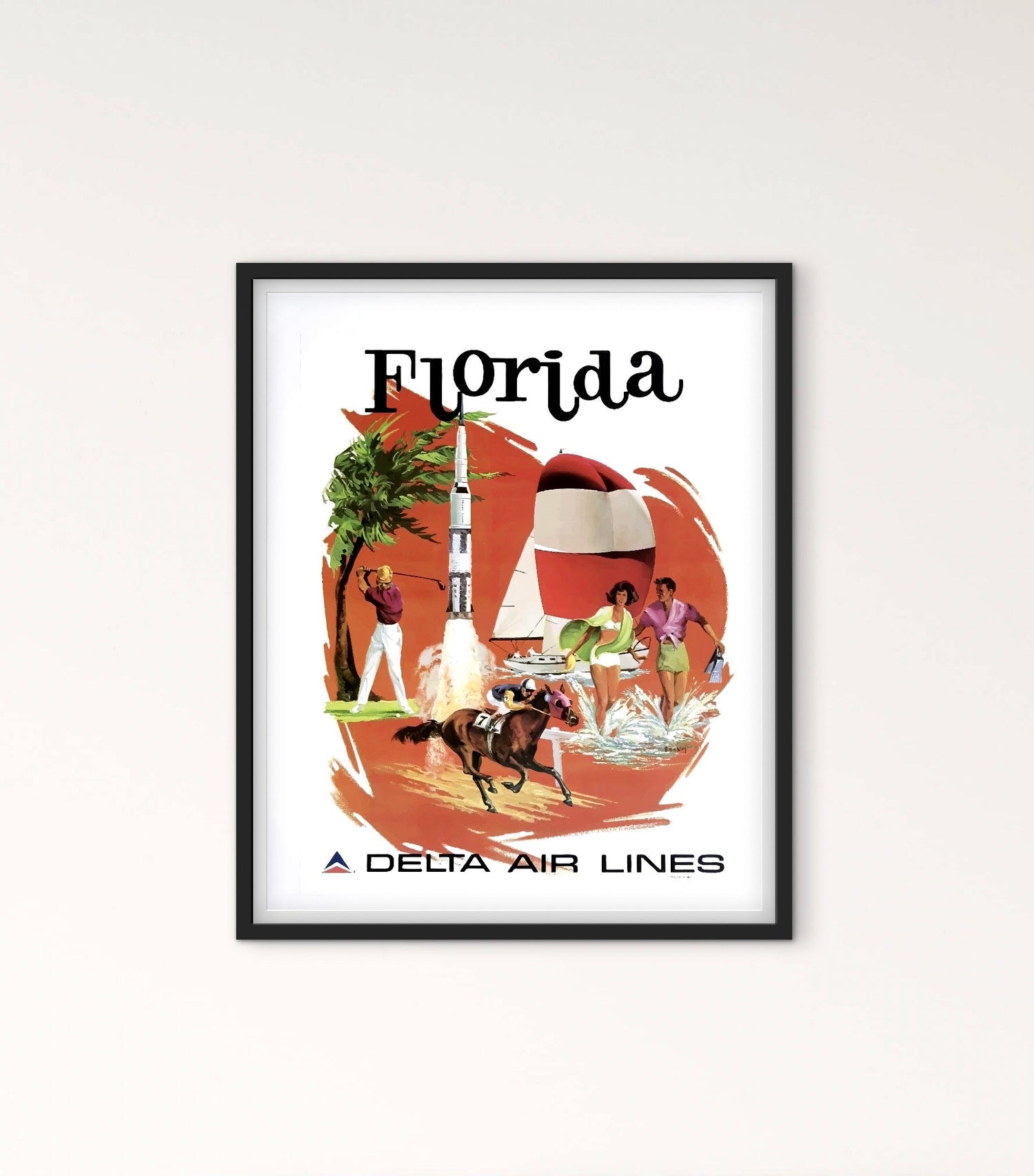 Affiche Florida Delta Air Lines affichevintagefrance