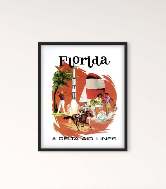 Affiche Florida Delta Air Lines affichevintagefrance