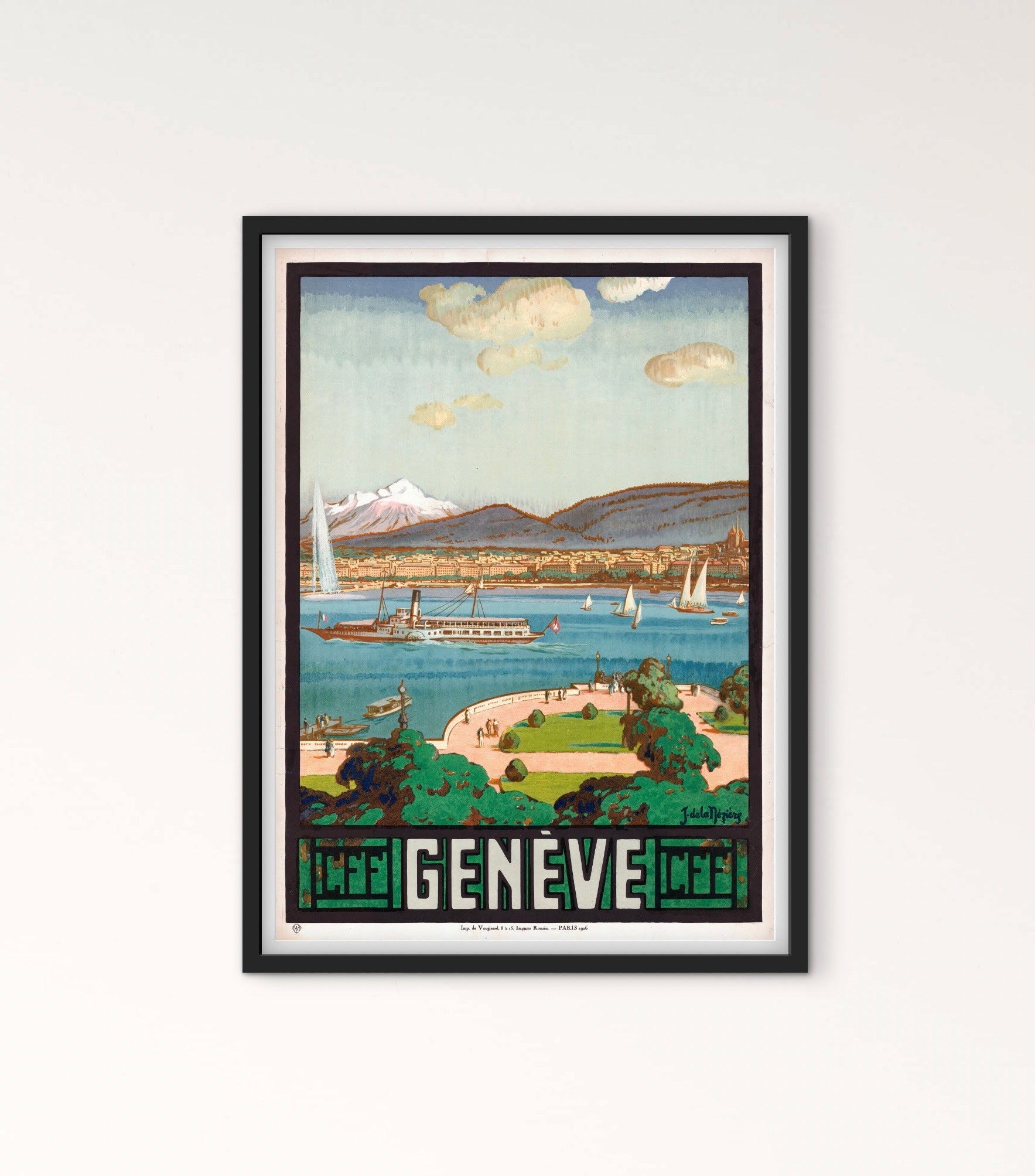 Affiche Genève Suisse affichevintagefrance