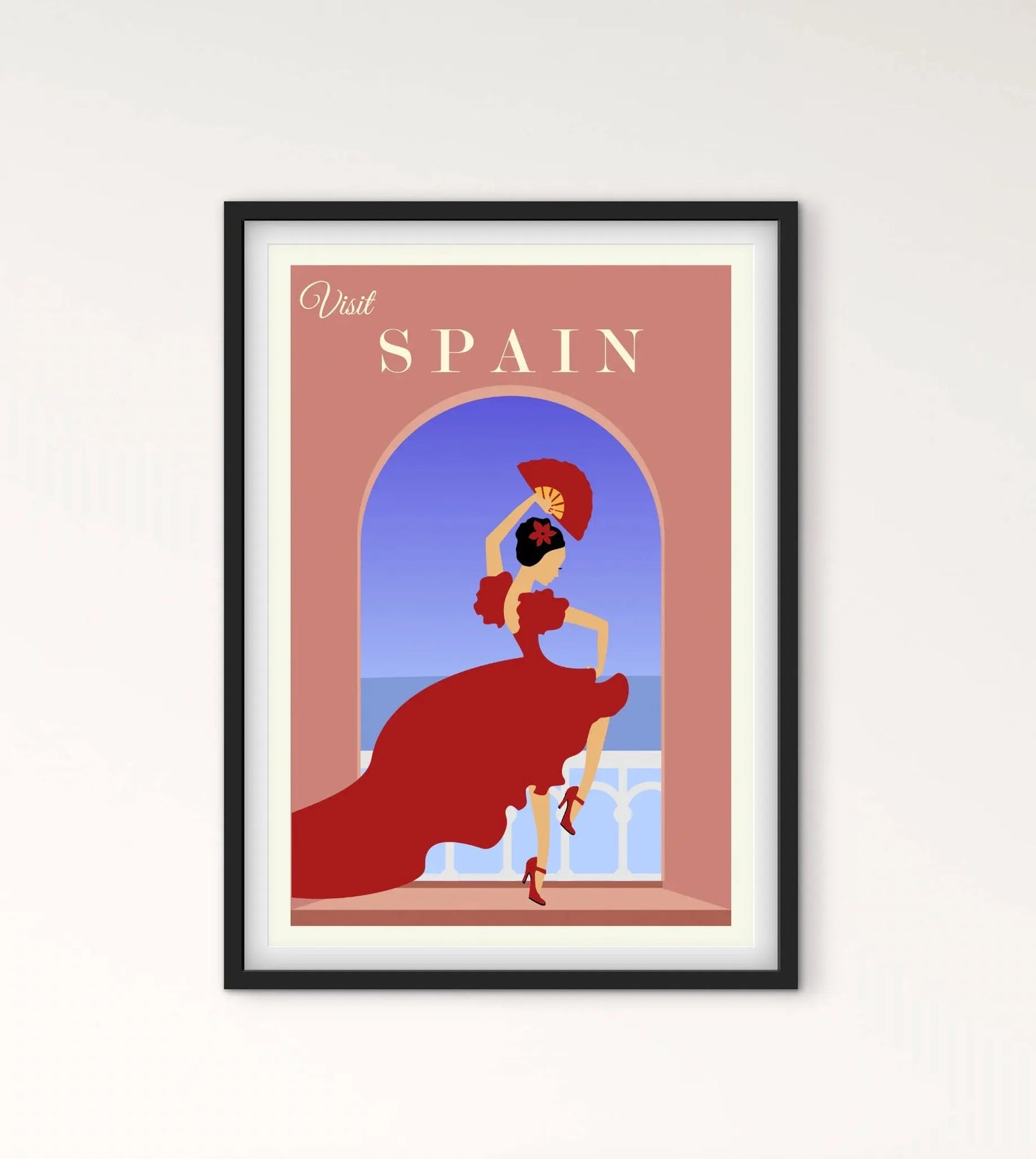 Affiche Espagne voyage danseuse flamenco affichevintagefrance