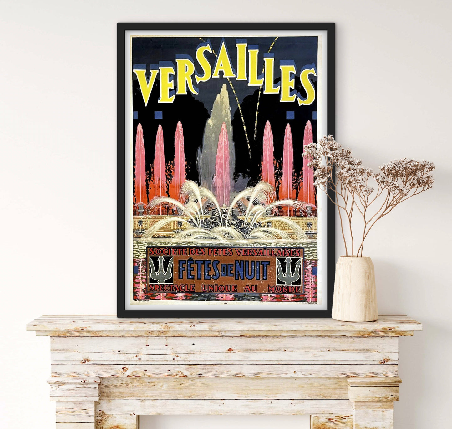 Affiche Versailles société des fêtes versaillaise de nuit affichevintagefrance