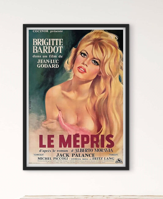 Affiche cinéma Brigitte Bardot film Le Mépris affichevintagefrance